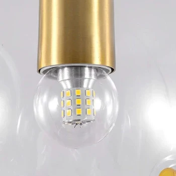 LED E27 Moderne Clar Sticlă Albă Bule de Aur, Argint luciu Candelabru de Iluminat.Suspendarea Corpurilor De Iluminat Lampadare Pentru Hol