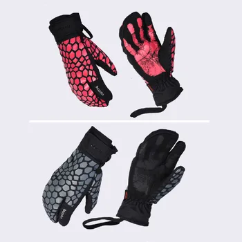 Manusi De Iarna, Manusi Termice Pentru Barbati Femei Cald Touchscreen Funcția Impermeabil Tesatura Reglabil Ciclism Manșetă Mâinile Calde