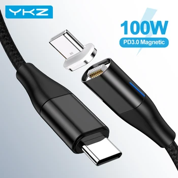 YKZ 100W PD 3.0 Cablu Magnetic pentru Huawei P40 P30 Mate 30 Tip C Tip C de Încărcare Magnet Cablu USB Telefon Mobil Cablu de Sârmă