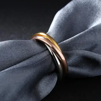 Triciclice Tricolor Inel de Oțel Titan ring Inele de vânzare Fierbinte Pentru iubitorii de