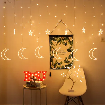 Ramadan Decoratiuni pentru Casa Luna Steaua Șir LED Lumina Eid Mubarak Decor Ramadan Decor Islamice Musulmane Ramadan Cadou Eid Al Adha