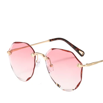 JASPEER Rotund ochelari de Soare Barbati Femei Vintage Marca Gradient de Ochelari de Soare Cadru din Aliaj Tendință Supradimensionate Nuante UV400 Ochelari