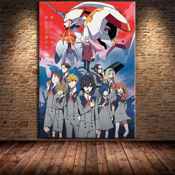 Neînrămate Manga Dragă În Franxx Anime Tablou Canvas Postere, Printuri Cuadros De Arta De Perete Imaginile Pentru Camera De Zi Decor Acasă