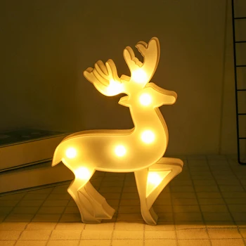 Cerb 3D LED Lumina de Noapte de Crăciun Cerb Copii Cadou Jucărie pentru Copii Decor Dormitor Lampă Lampă de Masă Dormitor Elan