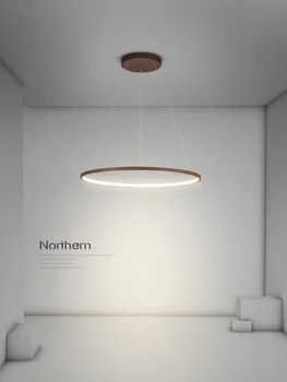 Led-uri moderne minimalist candelabru restaurant lampa Nordic designer singur cap rotund alb / negru / maro living candelabre
