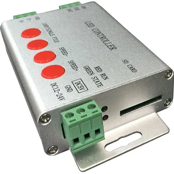 Controler cu LED-uri Adresabile Programabile cu LED Pixel Controller 12V 24V DC WS2812 WS2811 Benzi cu LED-uri de Lumină SD Card Controler