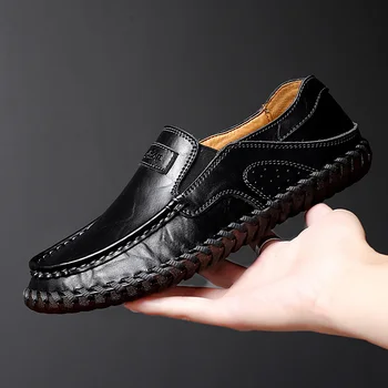 2020 Bărbați Mocasini Casual Pantofi Respirabil Conducere Pantofi pentru Bărbați Penny Manual Mocasini din Piele Pantofi Confortabile, de Dimensiuni Mari