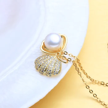 FENASY coajă colier de design naturale de apă dulce Pearl Pandantiv argint 925 colier de lanț de femei a partidului bijuterii perla