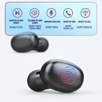 TWS Bluetooth 5.0 Căști fără Fir rezistent la apa de Anulare a Zgomotului de Funcționare Sport Casti HIFI Stereo In-Ear HD Apel Mini Pavilioane