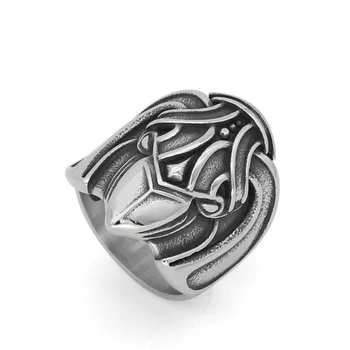 Oamenii 316L din oțel inoxidabil nordici Viking amuleta wicca raven păgâne inel cu sac de cadouri