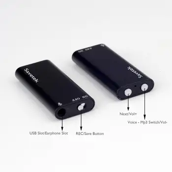 Savetek mai Mic Mini USB Pen Voce Activat 8GB Digital Audio Recorder Voce Player Mp3 192Kbps Înregistrare