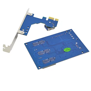 En-gros de 60cm USB 3.0 PCIE 1X Riser Card PCI-E Express 1x to3 Extender Riser Card Adaptor SATA 15Pin Alimentare 4PIN