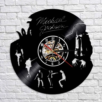 Vintage Vinyl Record Ceas de Perete cu Design Modern Regelui Muzicii lui Michael Jackson Vinil Ceasuri ceasuri de Perete Decor Acasă Cadouri pentru Fan