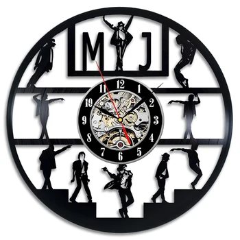 Vintage Vinyl Record Ceas de Perete cu Design Modern Regelui Muzicii lui Michael Jackson Vinil Ceasuri ceasuri de Perete Decor Acasă Cadouri pentru Fan