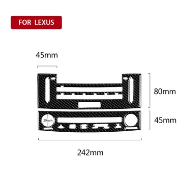 Pentru LEXUS IS250 IS350-2018 Masina din Fibra de Carbon Autocolant de Interior Consola centrala CD Capacul Panoului de Tapiterie Auto Styling Autocolante