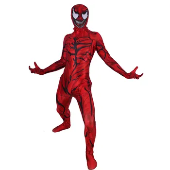 Unisex Pentru Adulti Copii Carnage Cletus Kasady Personaj Negativ Super Cosplay Costum Zentai Bodysuit Costum De Costume De Halloween