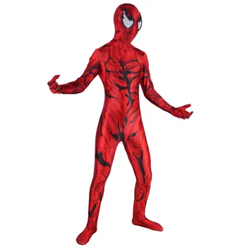 Unisex Pentru Adulti Copii Carnage Cletus Kasady Personaj Negativ Super Cosplay Costum Zentai Bodysuit Costum De Costume De Halloween