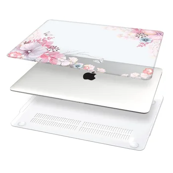 Florale Imprimare Greu Caz Laptop Pentru Macbook Pro Retina 11 12 15 Air Pro 13 2020 A2251A2289 A1932 A2179 Atingeți bara de Cristal Acoperi