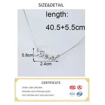 INZATT Real Argint 925 cu Zirconia pentru Totdeauna Pandantiv Cravată Colier Pentru Femei de Moda de petrecere Fine Bijuterii Accesorii Drăguț