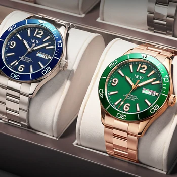 I&W New Japonia NH36 bărbați ceasuri automate Safir rezistent la apa 100m sport de bărbați ceas de lux de top de brand ceas mecanic 2020