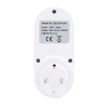 UE Plug Temporizator Soclu Inteligent de Control Dual Porturi USB 180 De Rotație 8 Ore
