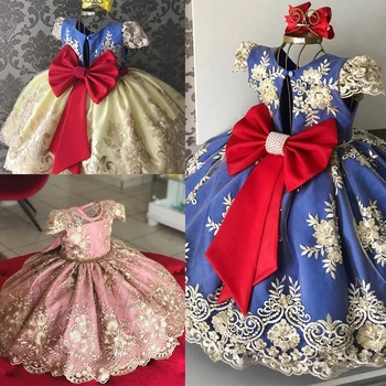 Fantezie Floral ștrasuri din Mărgele Unicorn Rochie de Printesa Carnaval de Halloween Rochie de Bal de Crăciun pentru Copii Petrecere Haine Copii-Rochii pentru Fete