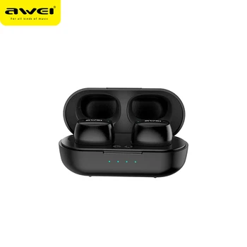 Awei T13 TWS Pavilioane Wireless Bluetooth 5.0 Cască Mini Bass HiFi In-Ear Anulare a Zgomotului Cu Microfon Căști Cu Încărcare Cutie