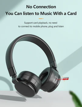 De Reducere a zgomotului Căști Bluetooth R10 Peste Ureche Stereo Bluetooth 5.0 Cască Pliabilă Cască Suport TF Card