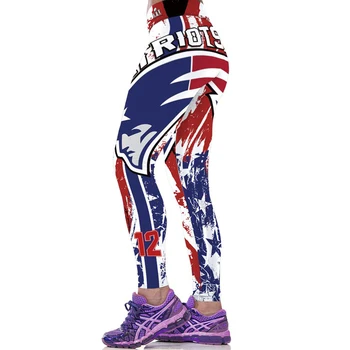2017 Noua Moda 3D Imprimate Sportive Jambiere Sexy Mingi de fotbal Ruleaza Pantaloni cu Talie Înaltă Casual Leggins de Fitness Slim Creion Jeggings