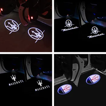LED-uri Auto Usi Proiectie Logo Lumina Pentru Maserati Quattroporte 2009 -- 2018Ghibli -- 2018 Levante 2016 -- 2018 accesorii