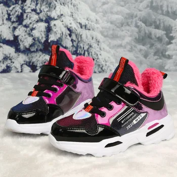 2020 Toamna Iarna pentru Copii Încălțăminte pentru Fete Încălțăminte de Moda din Piele rezistent la apa pentru Copii Pantofi Elevii de Pluș Non-alunecare de Funcționare Adidas