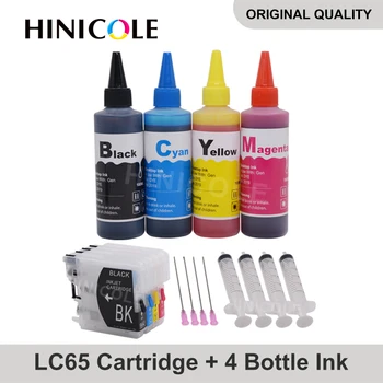 HINICOLE LC65 XL Printer Cartuș de Cerneală + 400ml de Cerneala Pentru Brother LC11 LC16 LC38 LC61 LC67 LC980 LC990 LC1100 DCP-J140W 145C 165C