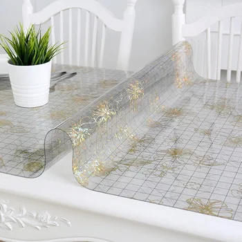 IHAD PVC Impermeabil față de Masă față de Masă Florale Clar Dreptunghiular Transparent din PVC anti-oilproof tabelul mat cafea, masă pânză