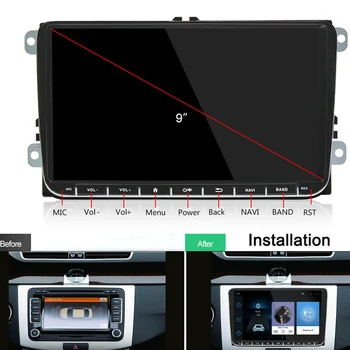 Android Auto Multimedia GPS Radio Pentru VW Volkswagen Passat B5 B6 B7 2 din Navi Car DVD Player pentru polo Skoda Octavia Golf