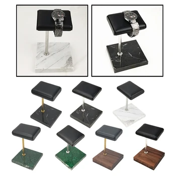 Magazin de ceas de Afișare Stand Marmură, Ceas Display Stand Negru din Piele PU Stand de Bijuterii pentru Bratara Bratari