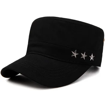 Armata Stil Cadet Corps Pălărie Simplu Șapcă de Baseball Casual Top Plat pălării capace Atins Pălării Pentru Bărbați, Femei Reglabil Os Garros
