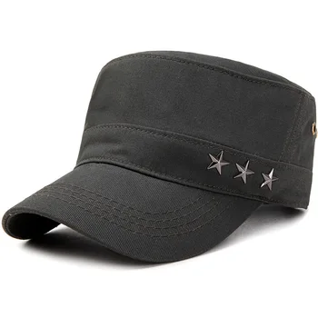 Armata Stil Cadet Corps Pălărie Simplu Șapcă de Baseball Casual Top Plat pălării capace Atins Pălării Pentru Bărbați, Femei Reglabil Os Garros