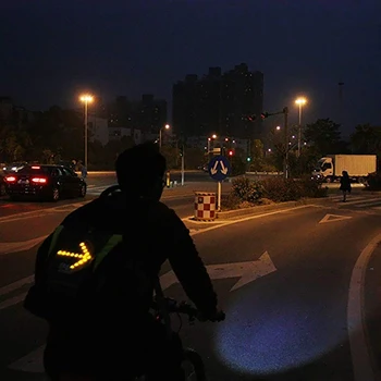 Bicicleta Vesta Noapte Drumeții, Ciclism Semnal cu LED-uri Indicator Vestă Reflectorizantă Bicicleta Rucsac de Siguranță se Transforme Lumini de Semnalizare Veste