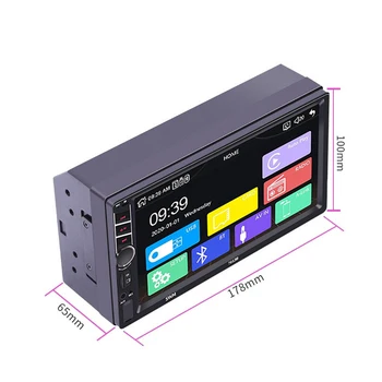 HD Radio Auto Bluetooth Oglinda Radio 2 Din Video Player USB TF ISO Stereo Camera cu Vedere în Spate 8.1 Mașină Monitor 7