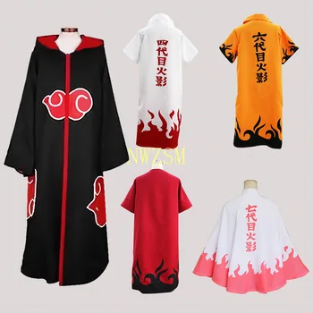 Naruto Cosplay Mantie Yondaime Hokage Minato Namikaze Uniformă Mantie Kakashi Profesor Șase Yondaime Costum Costum pentru Bărbați