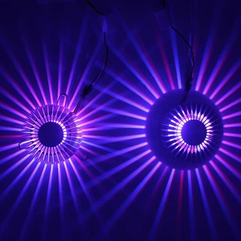 3W Montate LED-uri de Perete de Lumină RGB Efect de Lampă de Floarea-soarelui Razele de Proiecție AC85-265V Control de la Distanță Coridor Lampă de Perete