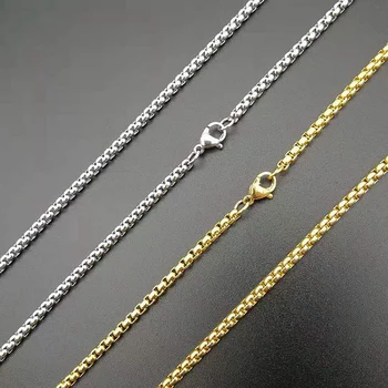 Din Oțel inoxidabil 10buc Vânzare în Vrac 2.5 mm 3.0 mm Corneliu Lanț 60cm Lungime Link-ul Lanț Colier Bijuterii de Aur și Argint de Culoare