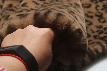 Imitație de blană de iepure Leopard de imprimare de pluș pânză contor de fundal de afișare masă canapea material decorativ,160cm*50cm/buc