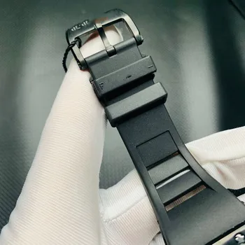 Clasic de Lux pentru Barbati Black Watch R-M Style Automate Glisante Buna la Mana a Doua Luminos Viziona Toate Sub-Dial Funcționează