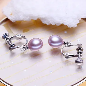 ZHRUKAN 2020 Cercei cu Perle Veritabile Naturale de apă Dulce Pearl Argint 925 Cercei Perla Bijuterii Pentru Wemon Cadou de Nunta
