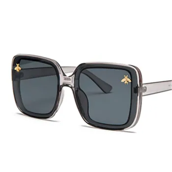 Moda Cadru Pătrat de Albine ochelari de Soare Pentru Barbati Femei de Lux de Brand Designer de Epocă Ochelari de Soare Vintage Nuante Oculos HD Uv400 t