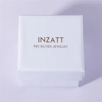 INZATT Real Argint 925 Mici și Roșii de Rășină Inima Cercei Stud Pentru Farmecul Femeilor Petrecere de Nunta Bijuterii Fine Accesorii Cadou