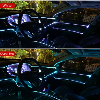 10 LED-uri Culori Reci Linie Flexibilă de Echipare Atmosferă de Lumină Lampă pentru G01 G30 F11 F15 F31 F34 E36 E39 E46 E60 E87 E91 X5 E70 X6