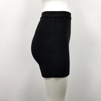Femei De Moda Sexy Bandaj Negru Pantaloni Scurți 2019 Tricotate Rochie Bodycon Designer De Pantaloni Scurți