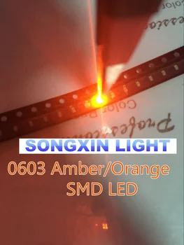 4000pcs/lot 0603 Portocaliu/amber Smd/smt Led-uri Super Luminoase de Lampa cu Lumini de Diode emițătoare de Transport gratuit 0603 smd led portocaliu 600-610nm